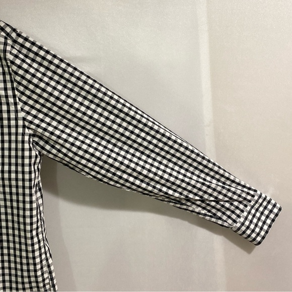 Tommy Hilfiger Men's 16 Black & White Plaid Casual Button Down Long Sleeve Shirt - Picture 5 of 12
